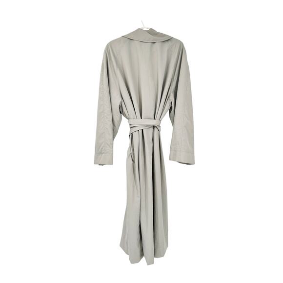 The Row Agathan Technical Nylon Gray Double Breasted Oversized Trench Coat Sz M - Picture 4 of 8